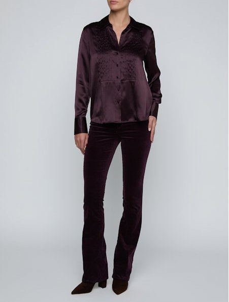 Divya Silk Shirt Dark Malbec