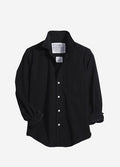 Barry Tailored Button-Up Shirt Black Corduroy
