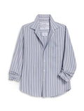 Barry Tailored Button Up Shirt Wide Blue Stripes