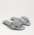 Bambi Slide Sandal Soft Silver Raffia