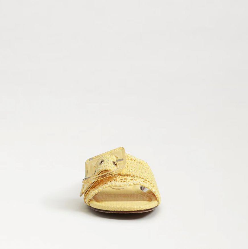 Bambi Slide Sandal Buttercup Yellow Raffia