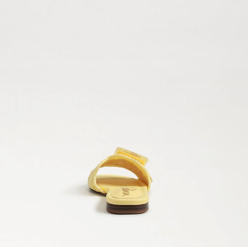 Bambi Slide Sandal Buttercup Yellow Raffia