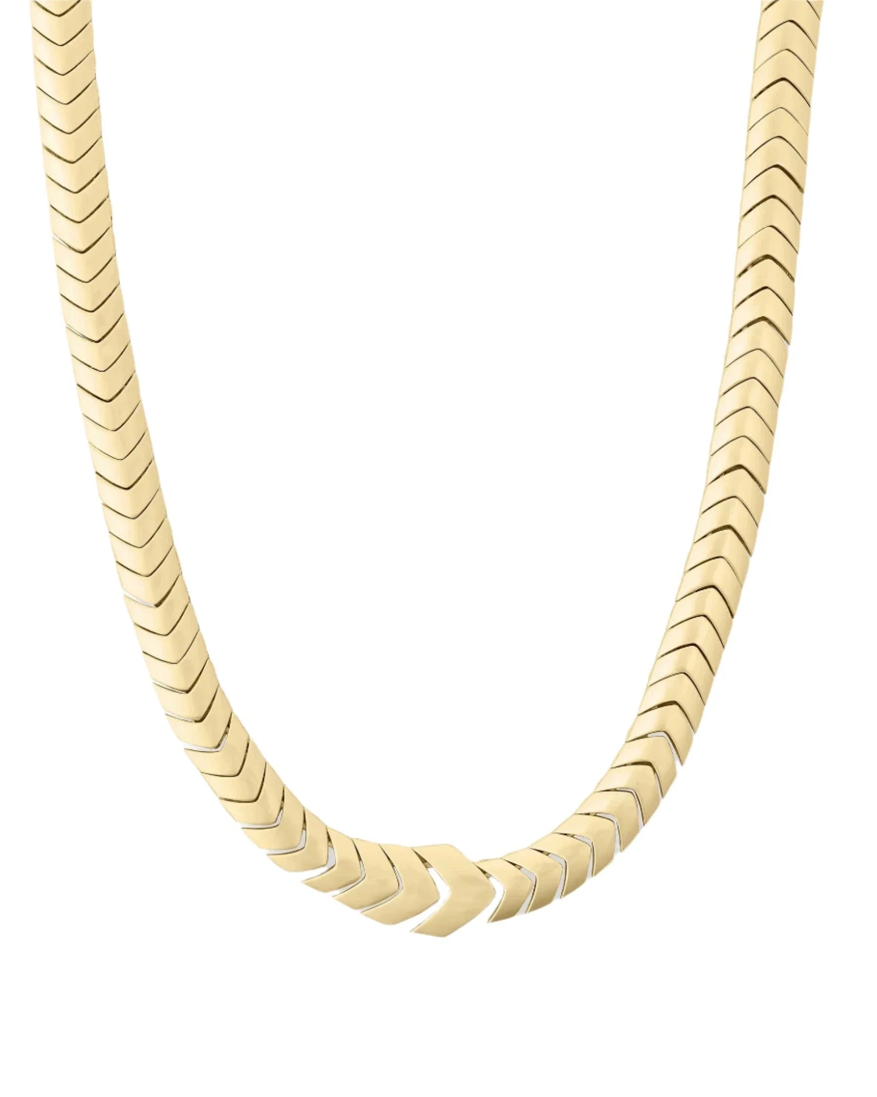 Serpent Herringbone Collar 16"