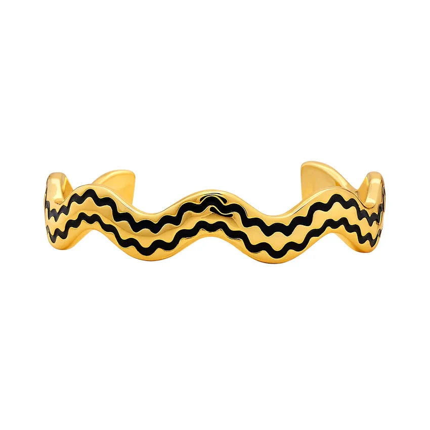 Stacking Squiggle Cuff Navy