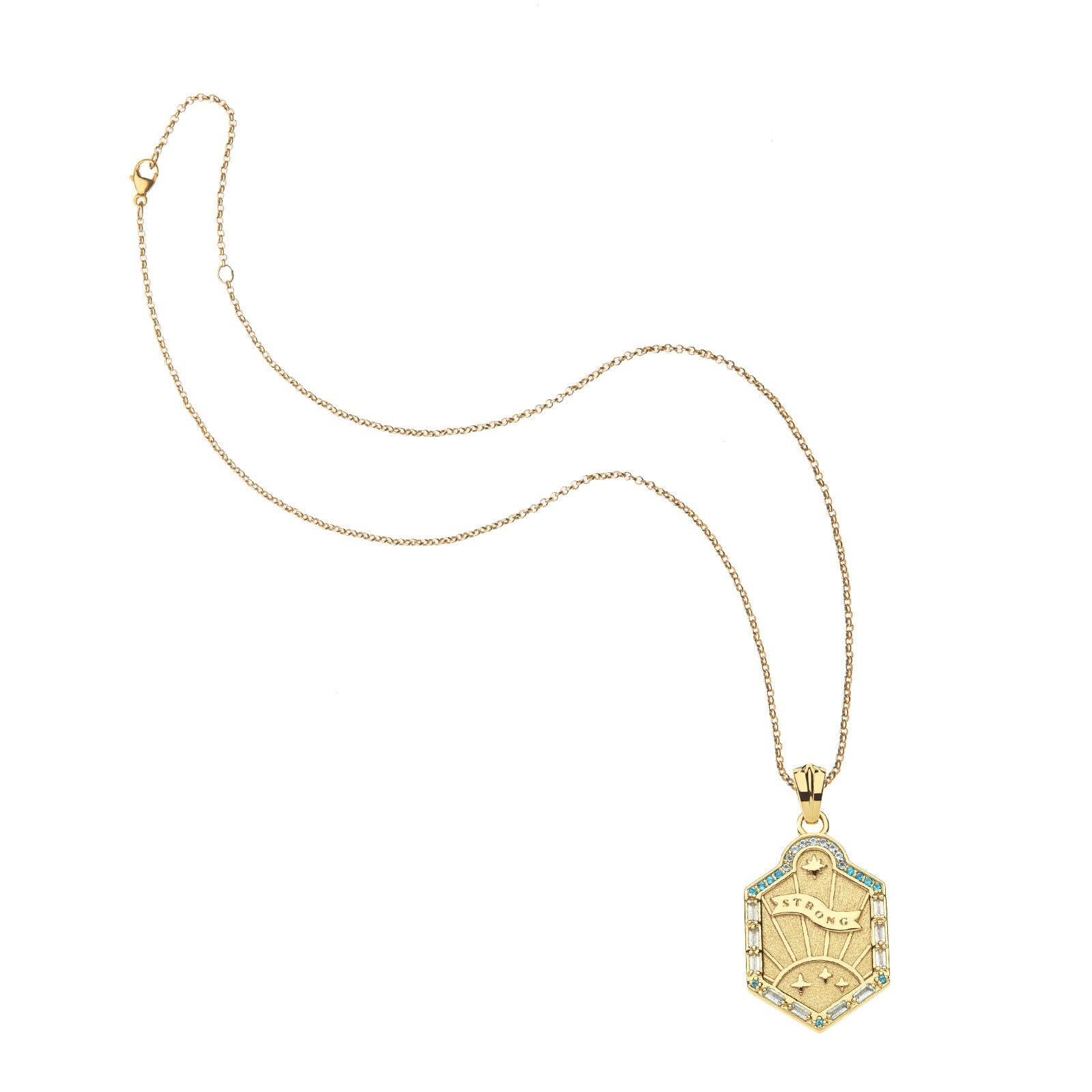 Strong Shield Pendant 16-18" Classic Rolo