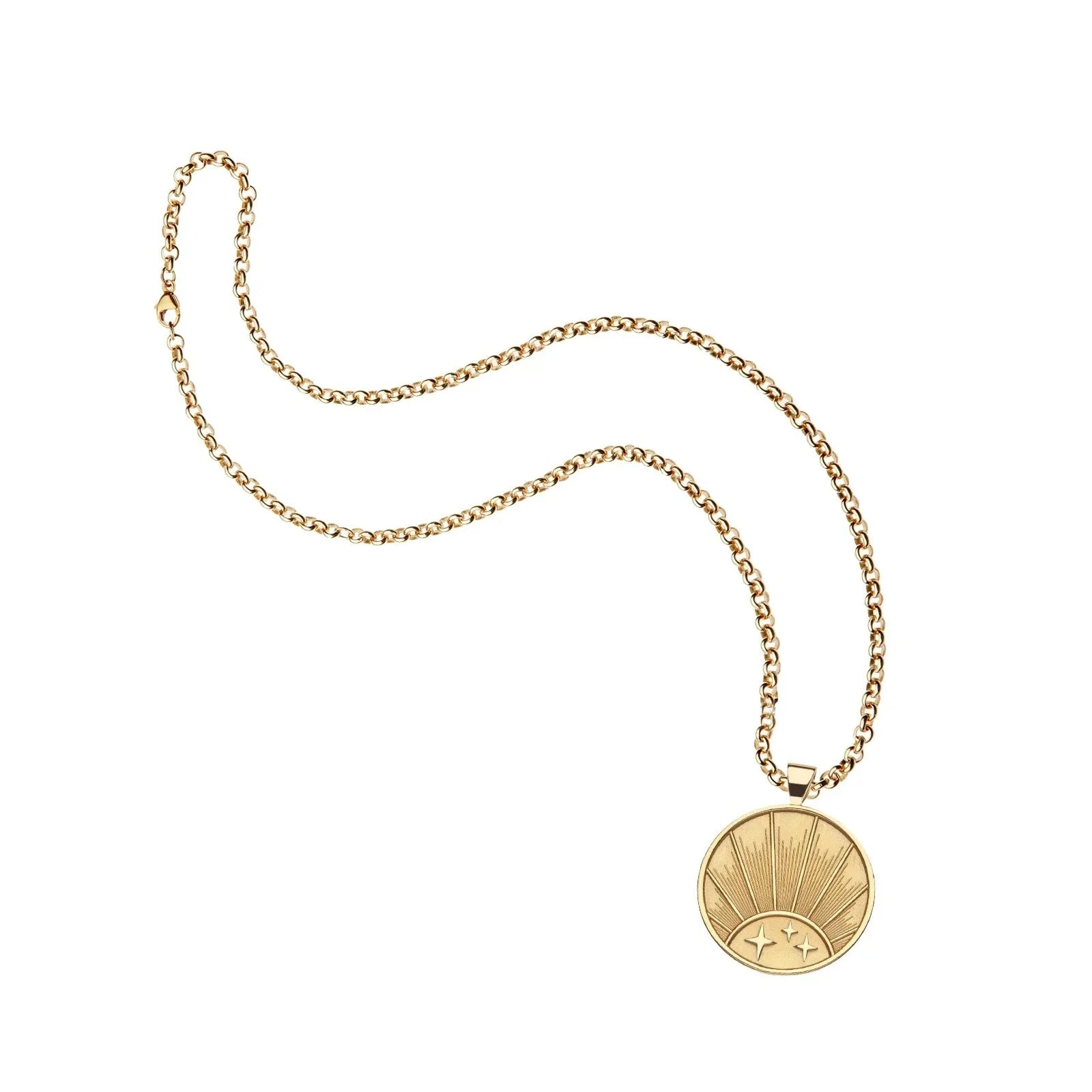 Strong Original Pendant Coin Rising Sun 18" Grande Rolo