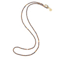 Double Wrap Diamond Cut Beaded Necklace Tiger's Eye