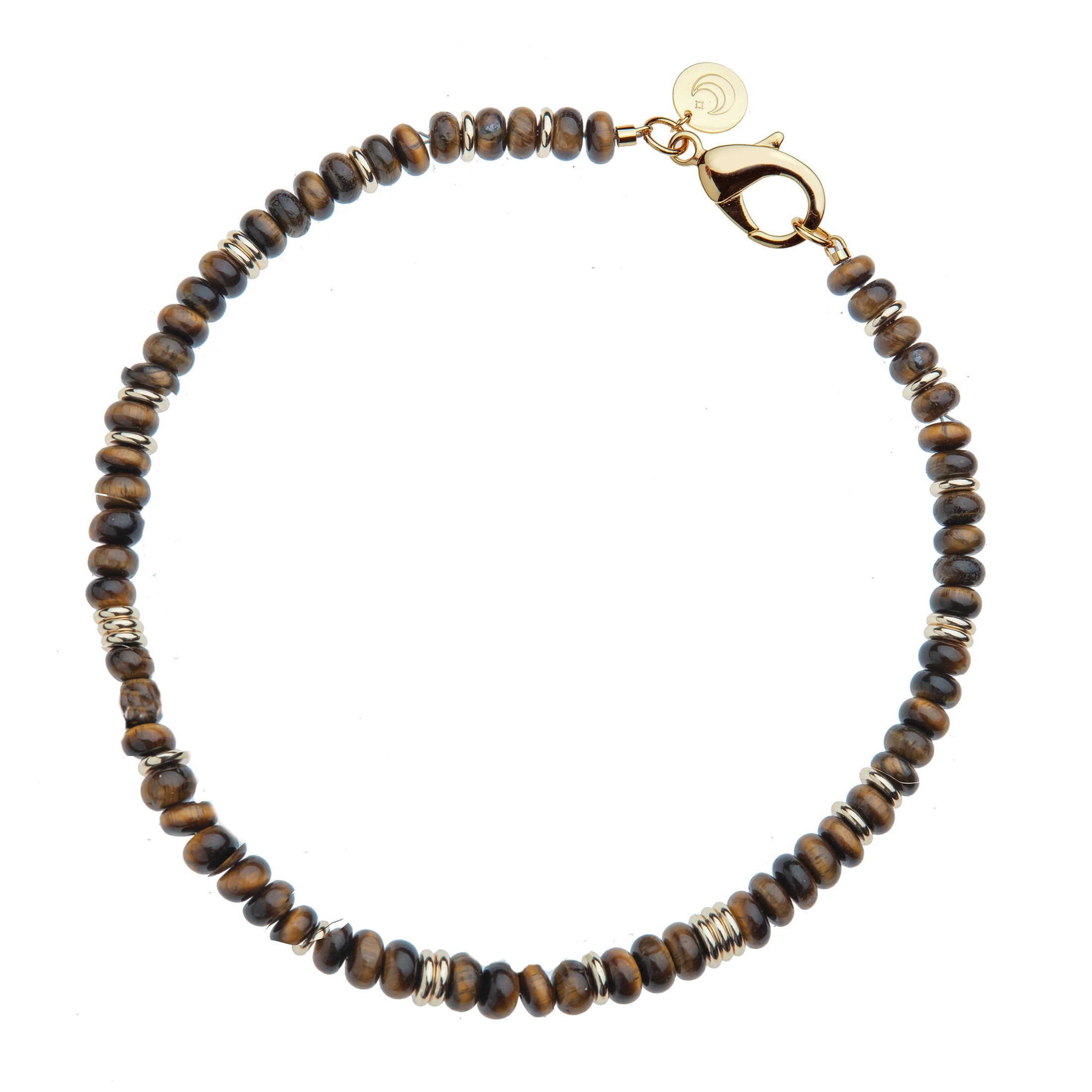 Gumdrop Beaded Necklace Tiger's Eye