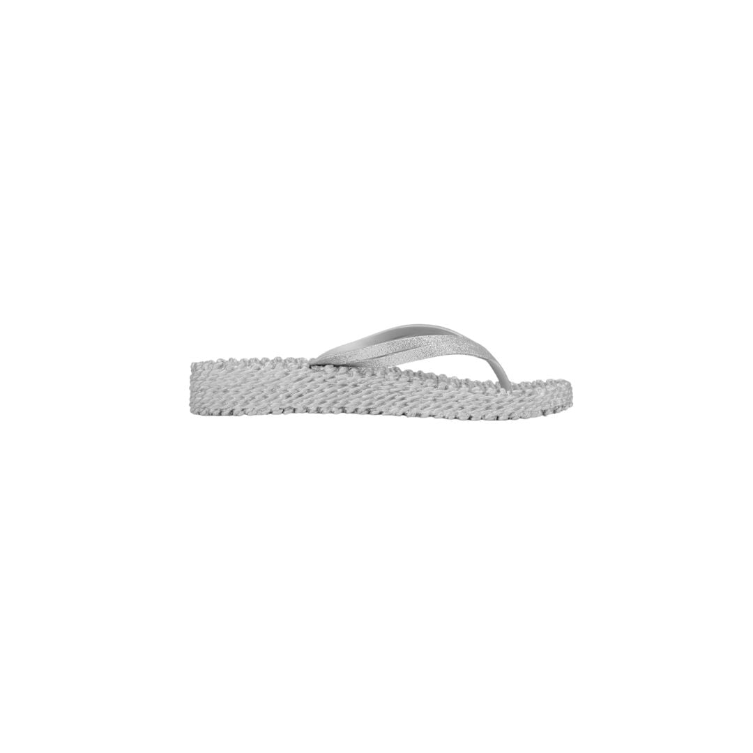 Cheerful Platform Flip Flop Silver