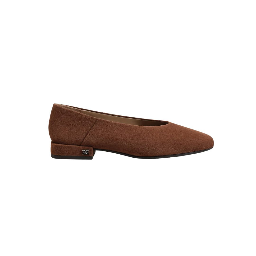 Kasey Square Toe Ballet Flat Terra Toffee Suede