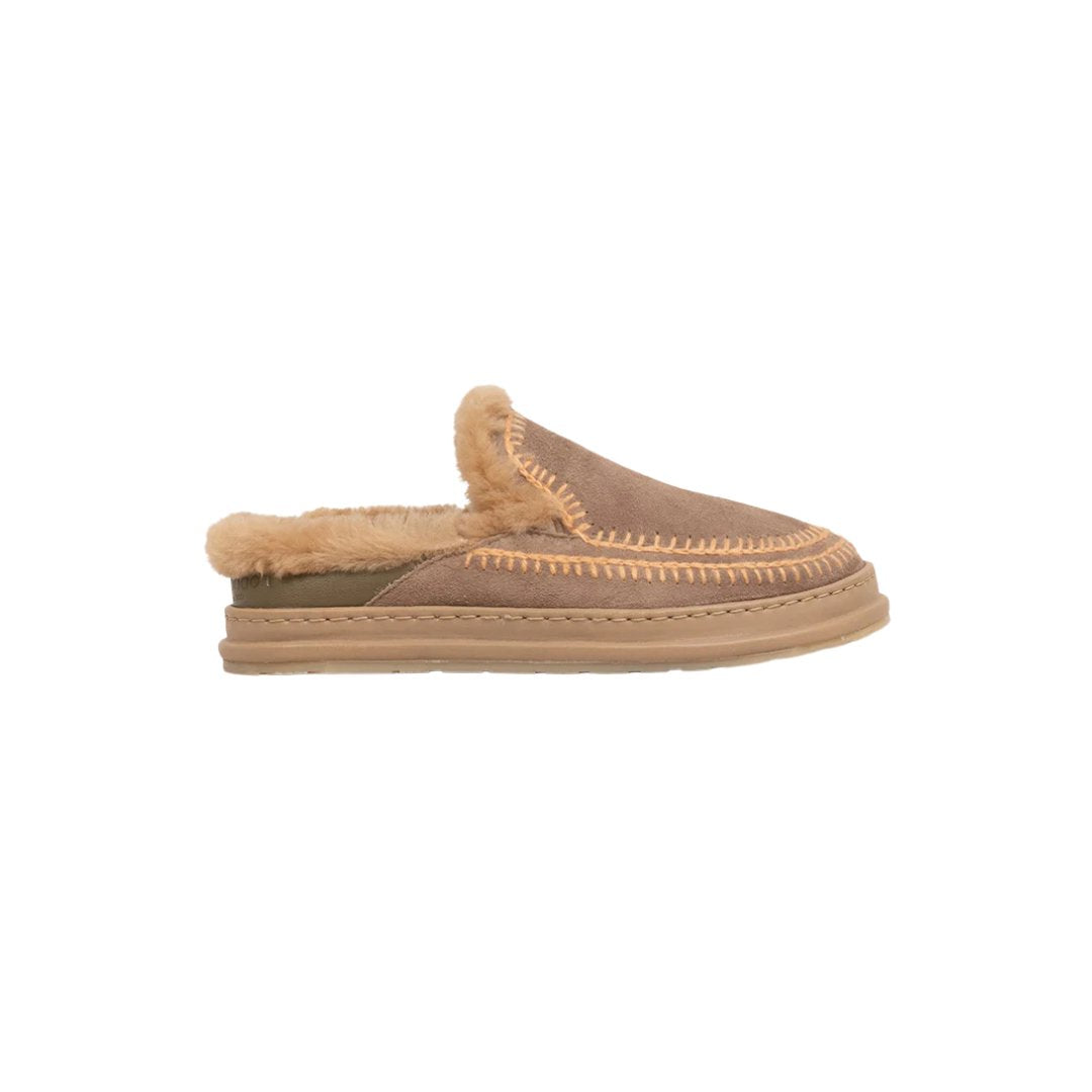 Jun 4.1 Slippers Taupe Suede Peach