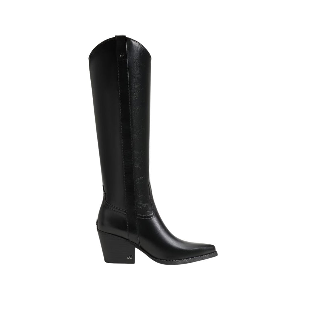 Wyatt Knee High Boot Black Leather