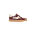 Notice Stitch Sneaker Oxblood Croco Embossed Leather