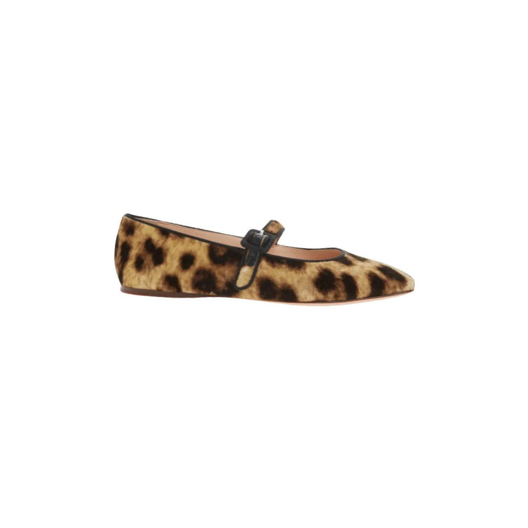 Ginger Mary Jane Flat Leopard