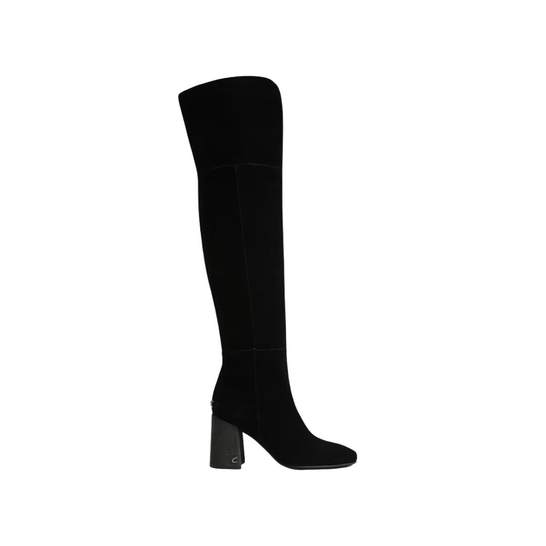 Brigid Over The Knee Boot Black Suede
