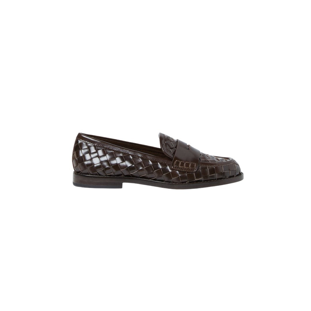 Rachel Woven Leather Loafer Espresso