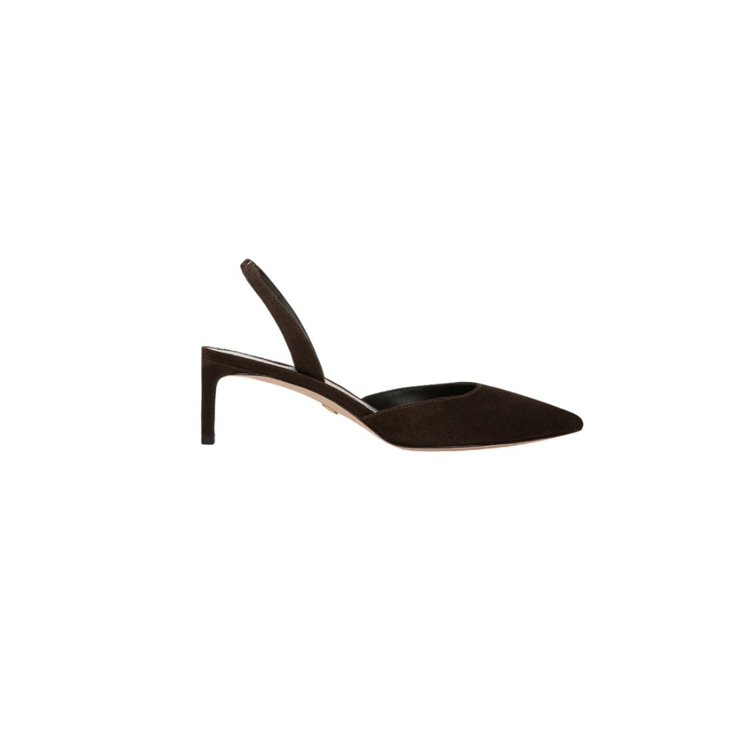 Caroline Suede Slingback Pump Espresso