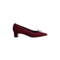 Rinda Pointed Toe Ballet Heel French Merlot Suede
