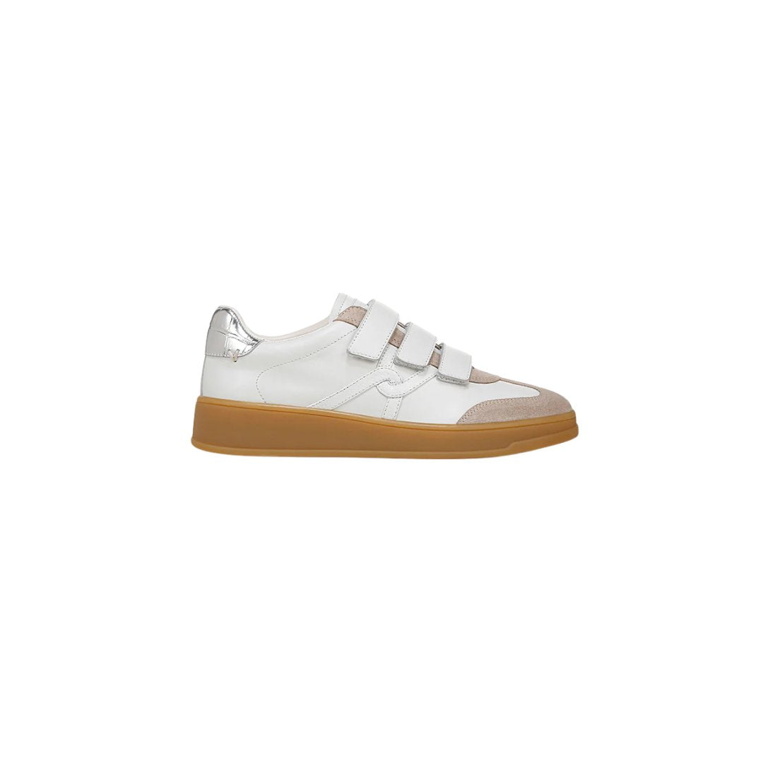Reagan Velcro Sneaker White/Silver