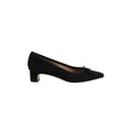 Rinda Pointed Toe Ballet Heel Black Suede