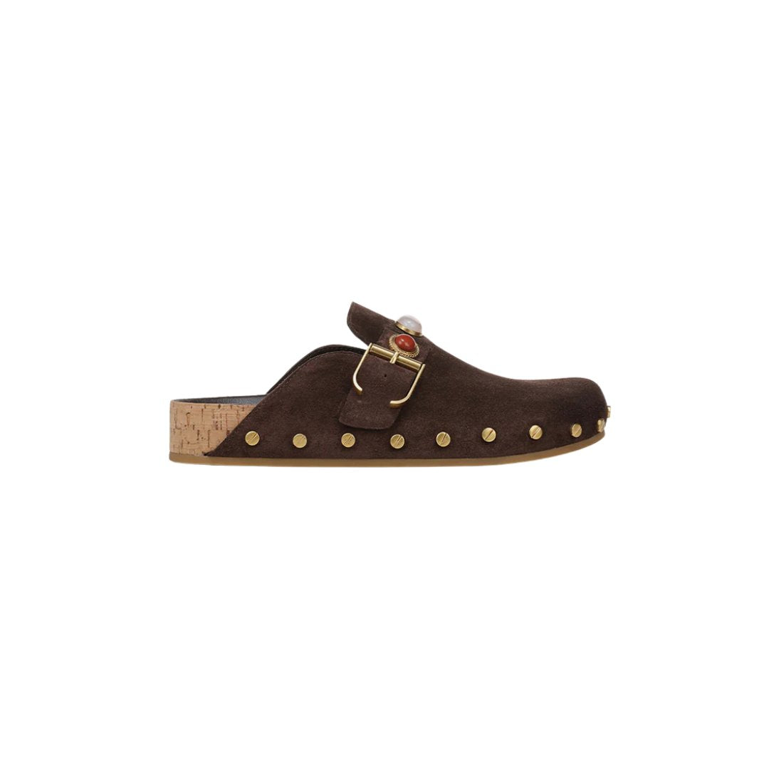 Fern Embellished Clog Espresso