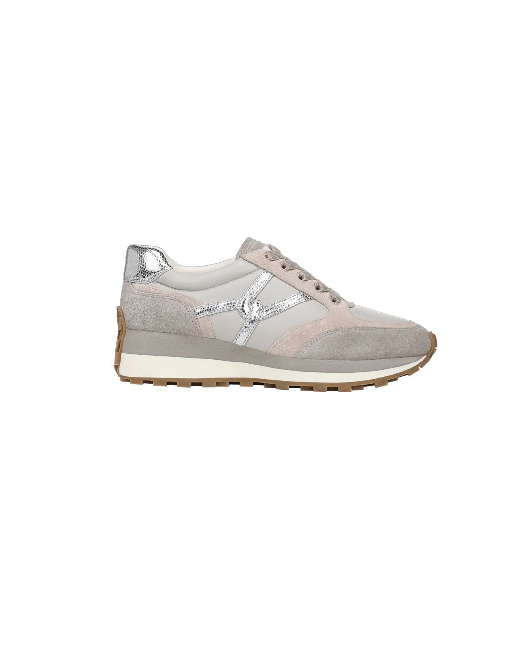 Valentina Sneaker Suede Grey Metallic