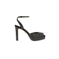 Brianne Crystal Platform Sandal Black