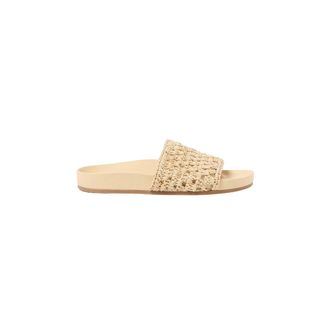 Henri Natural Crochet Straw Sandal
