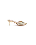 Chamonix Kitten Heel Mule Gold/Silver