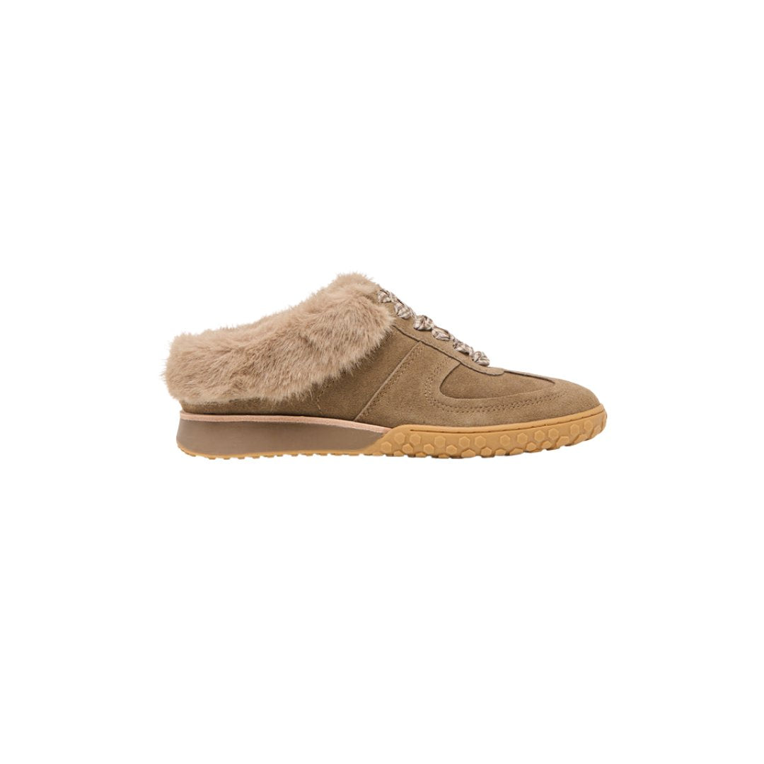 Izzey Plush Sneaker Olive Suede