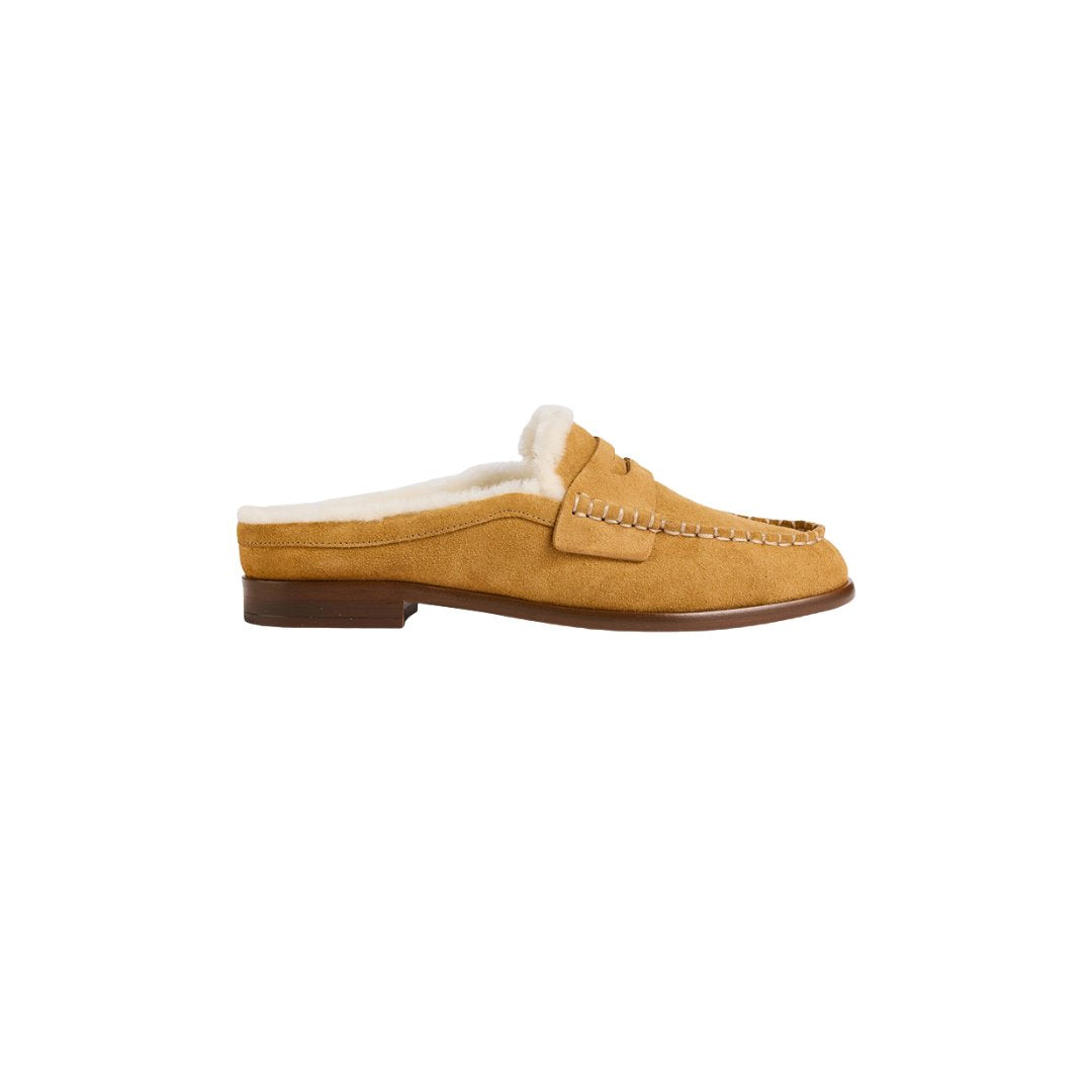 Carter Mule Suede Shearling Caramel