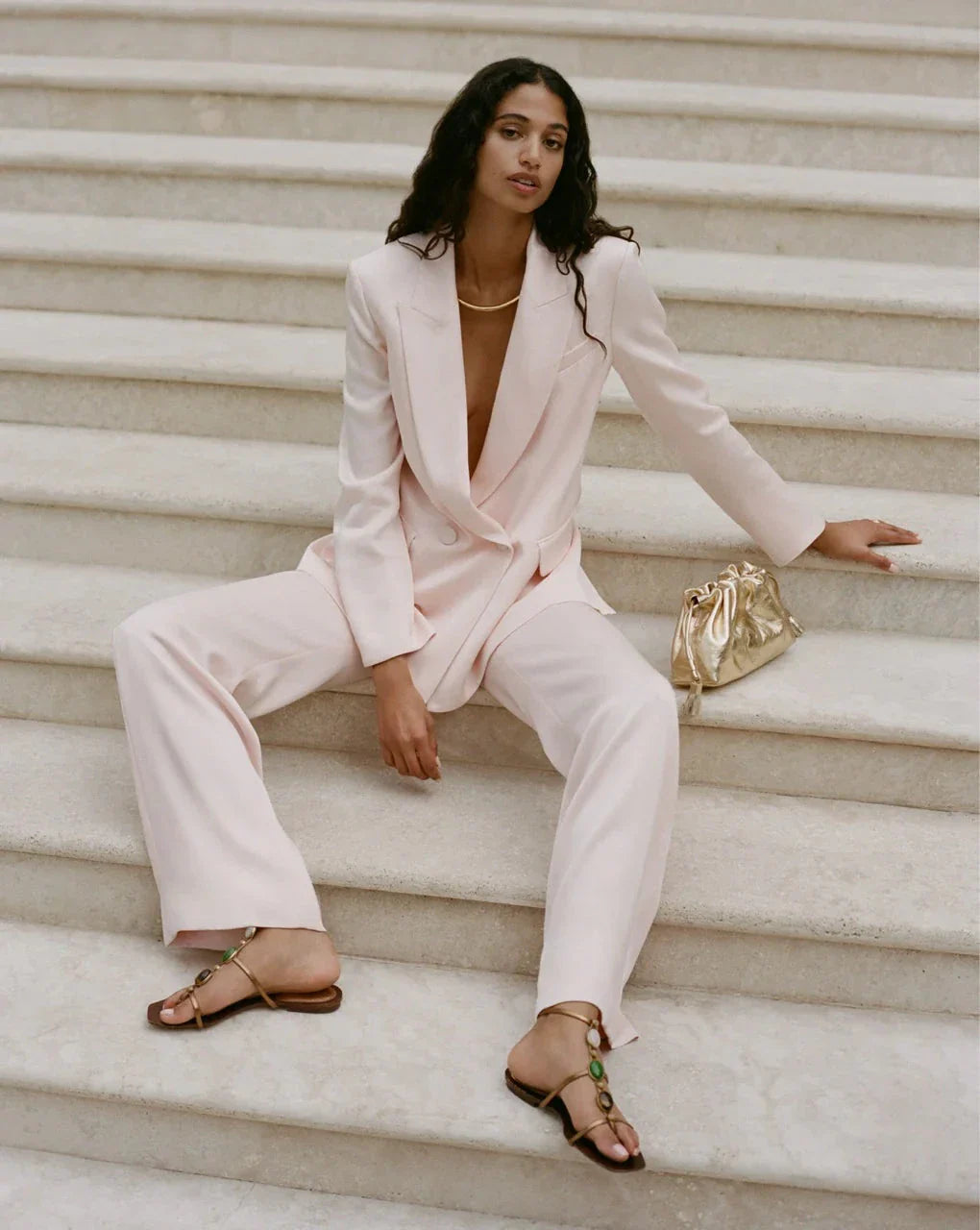 Alba Gemstone Sandal Gold