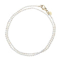 Double Wrap Rice Pearl Necklace White