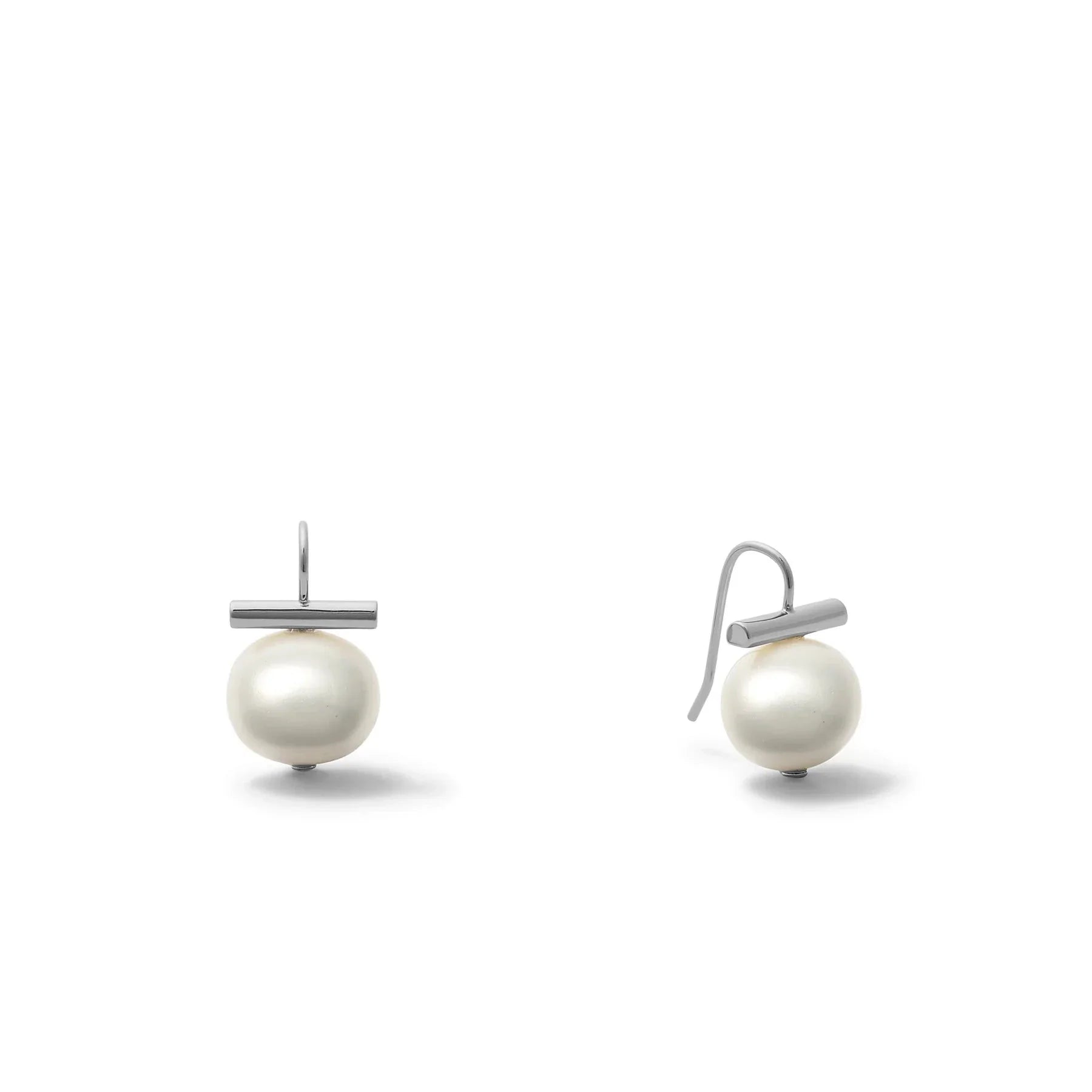 Baby Silver Petite + Sweet Pebble Pearls White