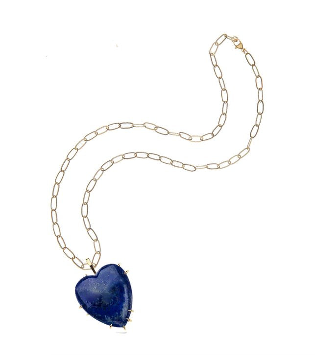 Love Carry Your Heart Lapis 18" Drawn Link
