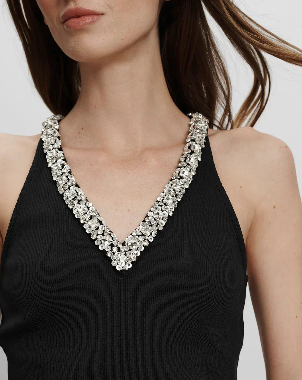 Ayres Embellished Tank Top Black
