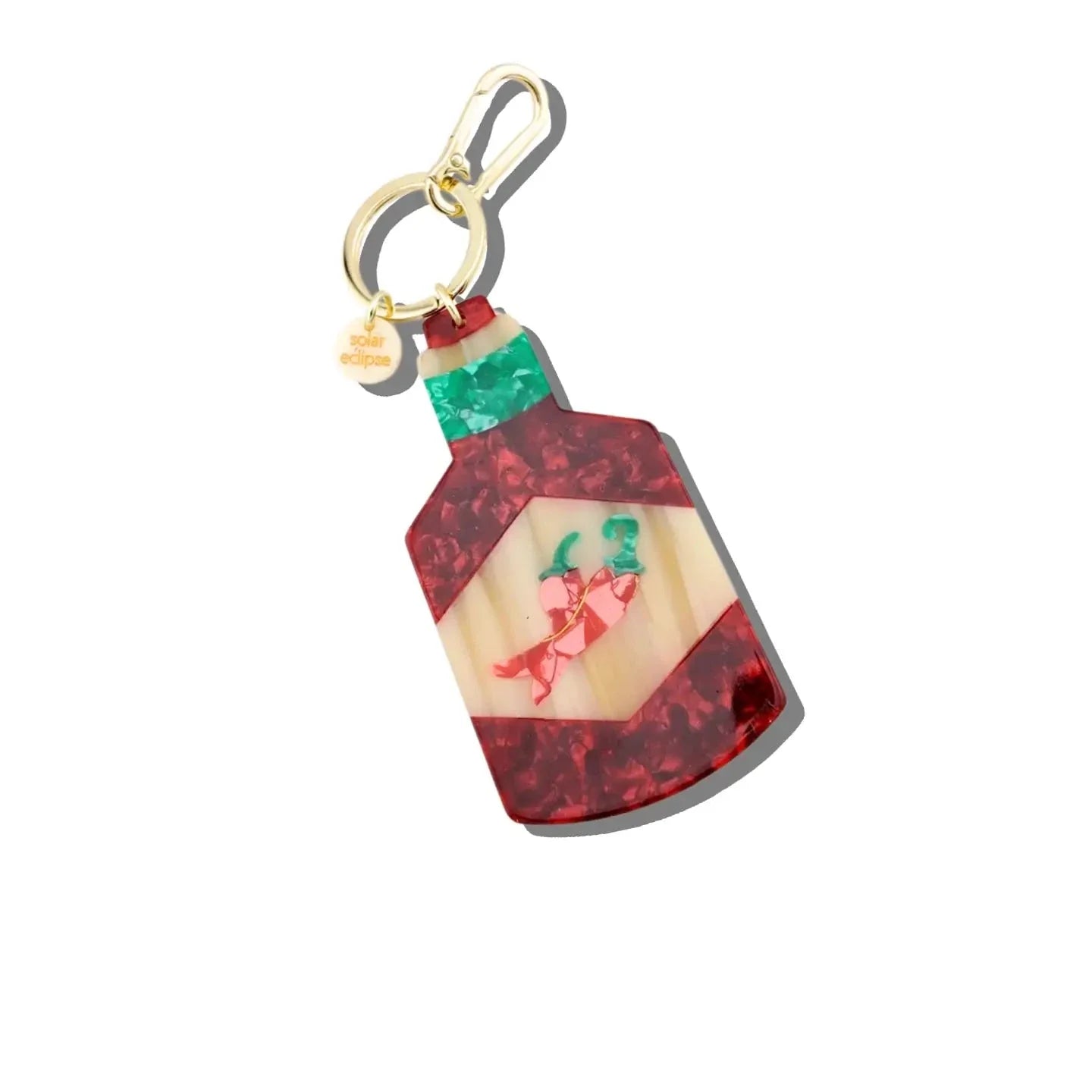 Hand-Painted Hot Sauce Bag Charm & Keychain