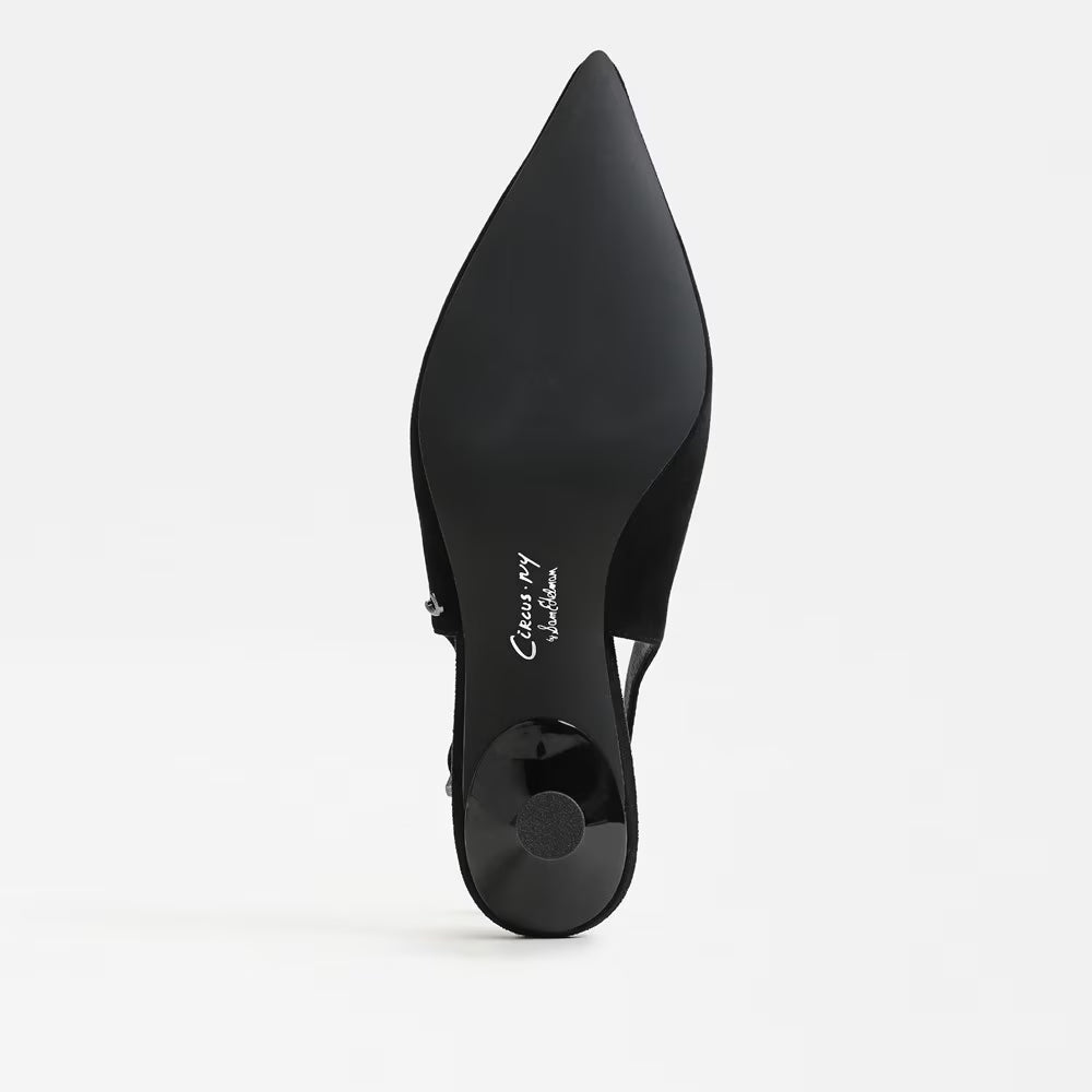 Fawn Slingback Pump Black Suede