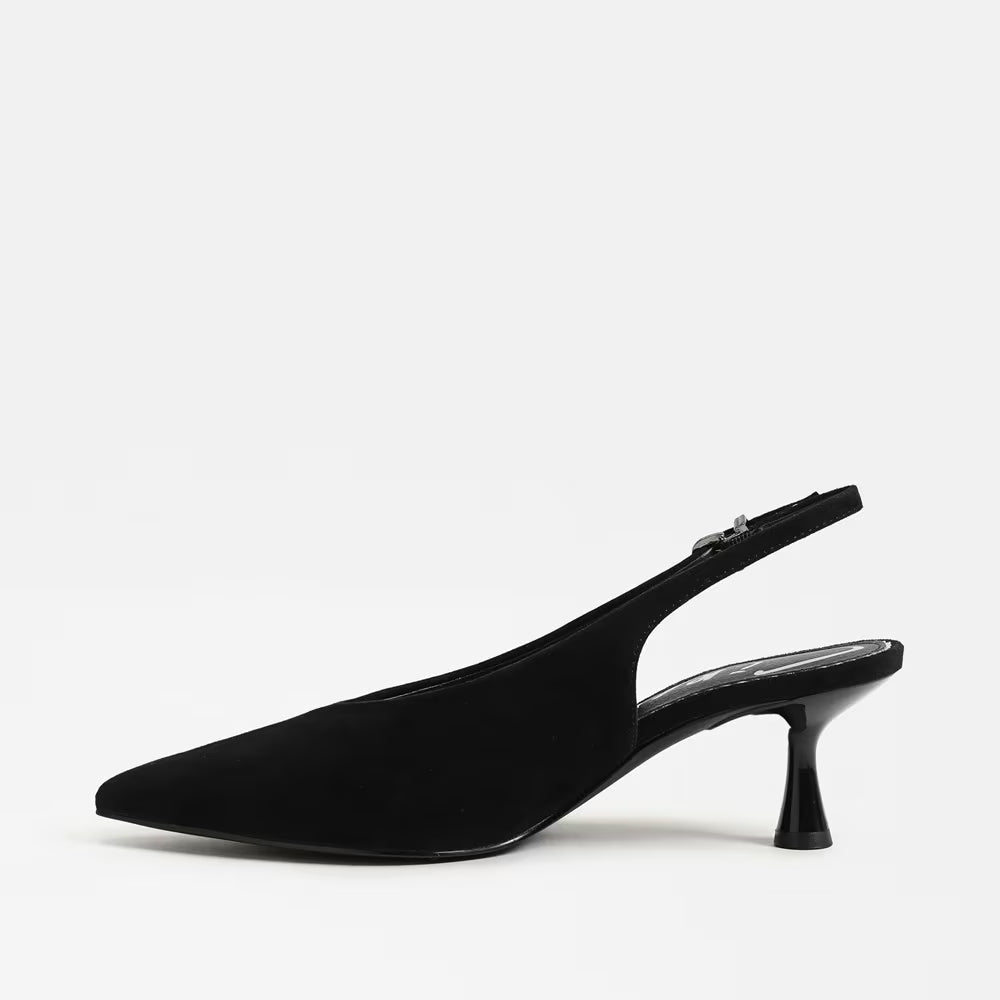 Fawn Slingback Pump Black Suede