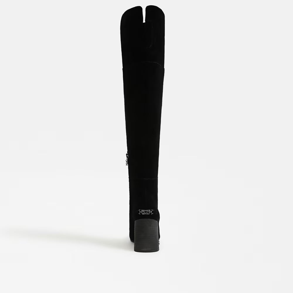 Brigid Over The Knee Boot Black Suede