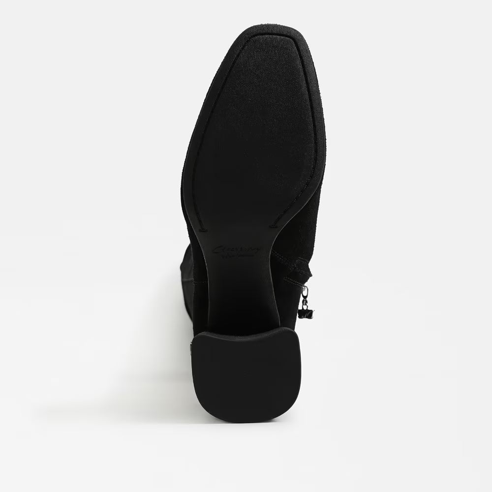 Brigid Over The Knee Boot Black Suede