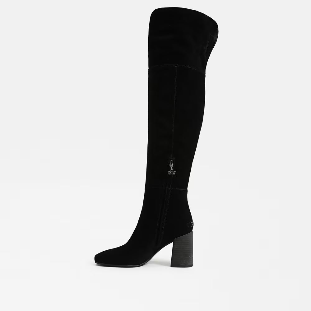 Brigid Over The Knee Boot Black Suede