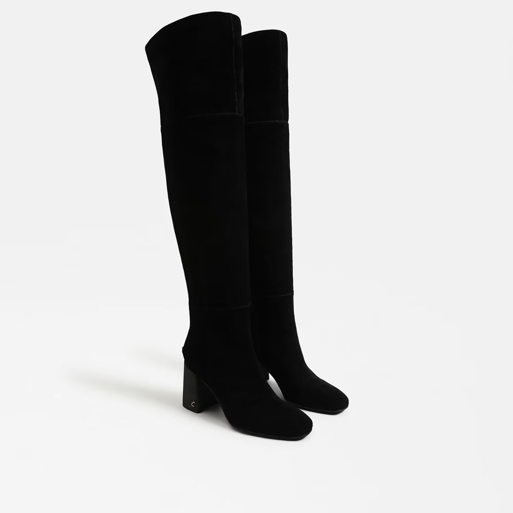 Brigid Over The Knee Boot Black Suede