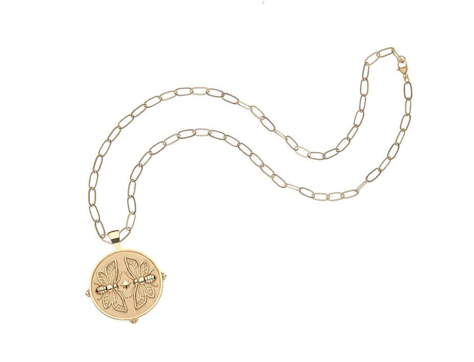 Sisters Forever Original Pendant Coin 18" Drawn Link