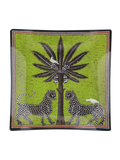 Medium Glass Mosaico Plate Green