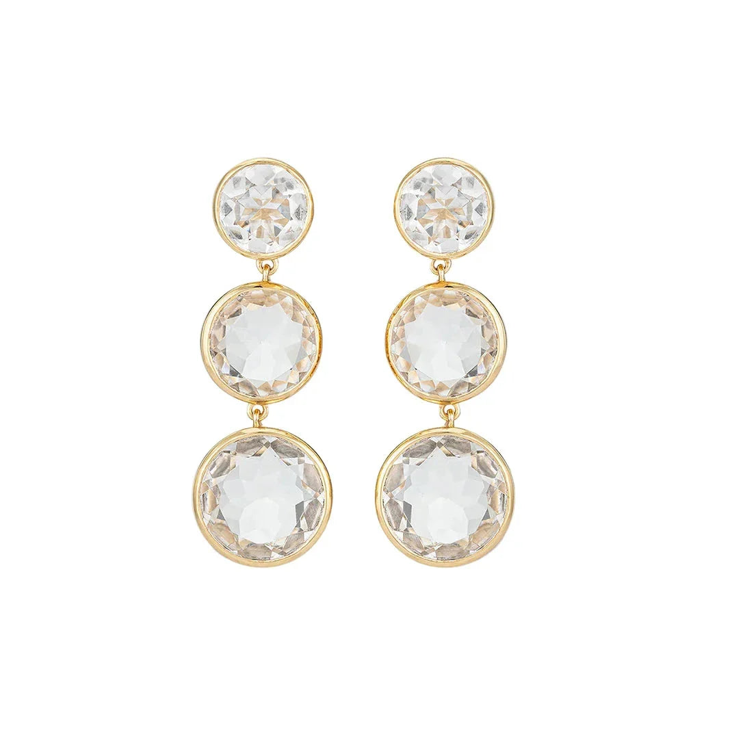 Faceted Round We Go Clear Quartz