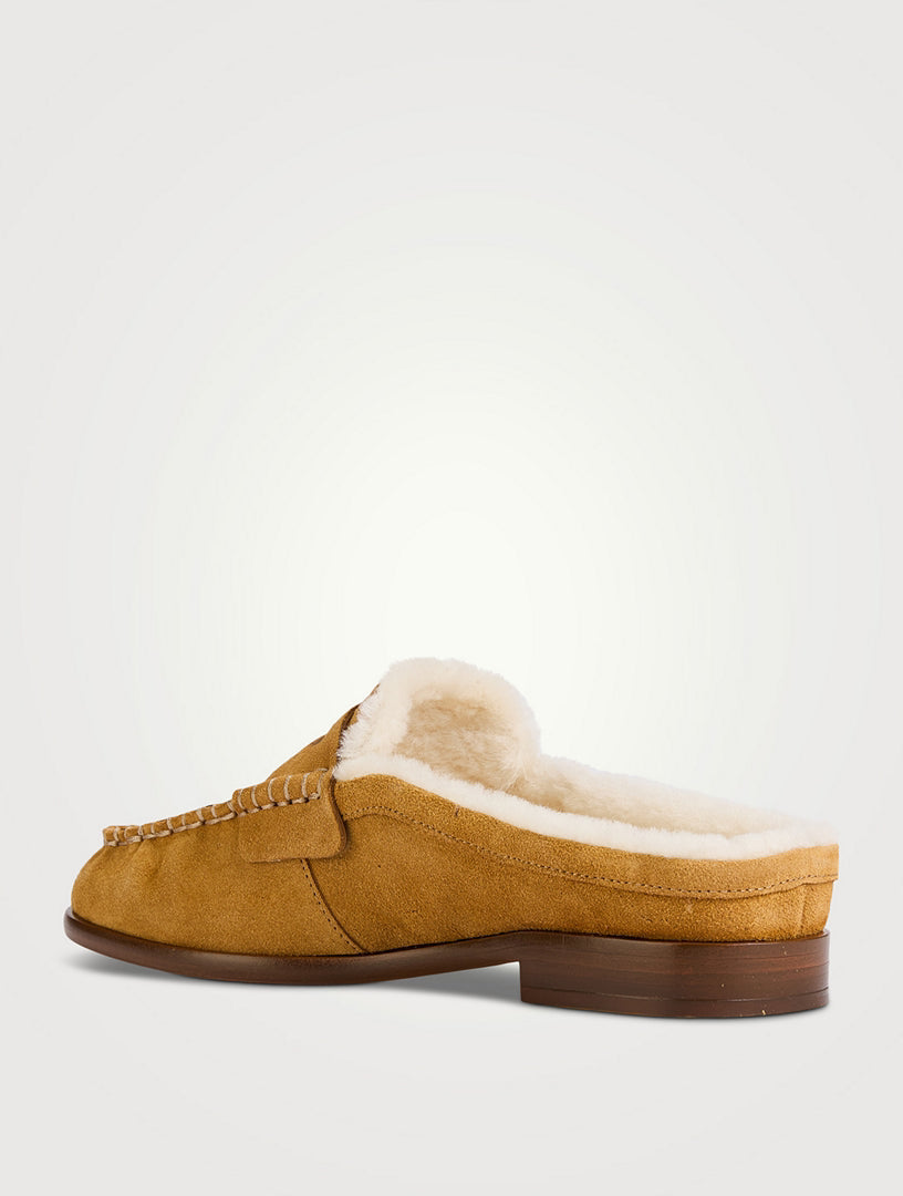 Carter Mule Suede Shearling Caramel