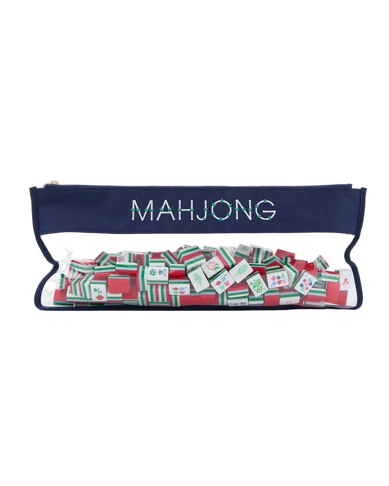 Navy Bamboo Mahjong Bag