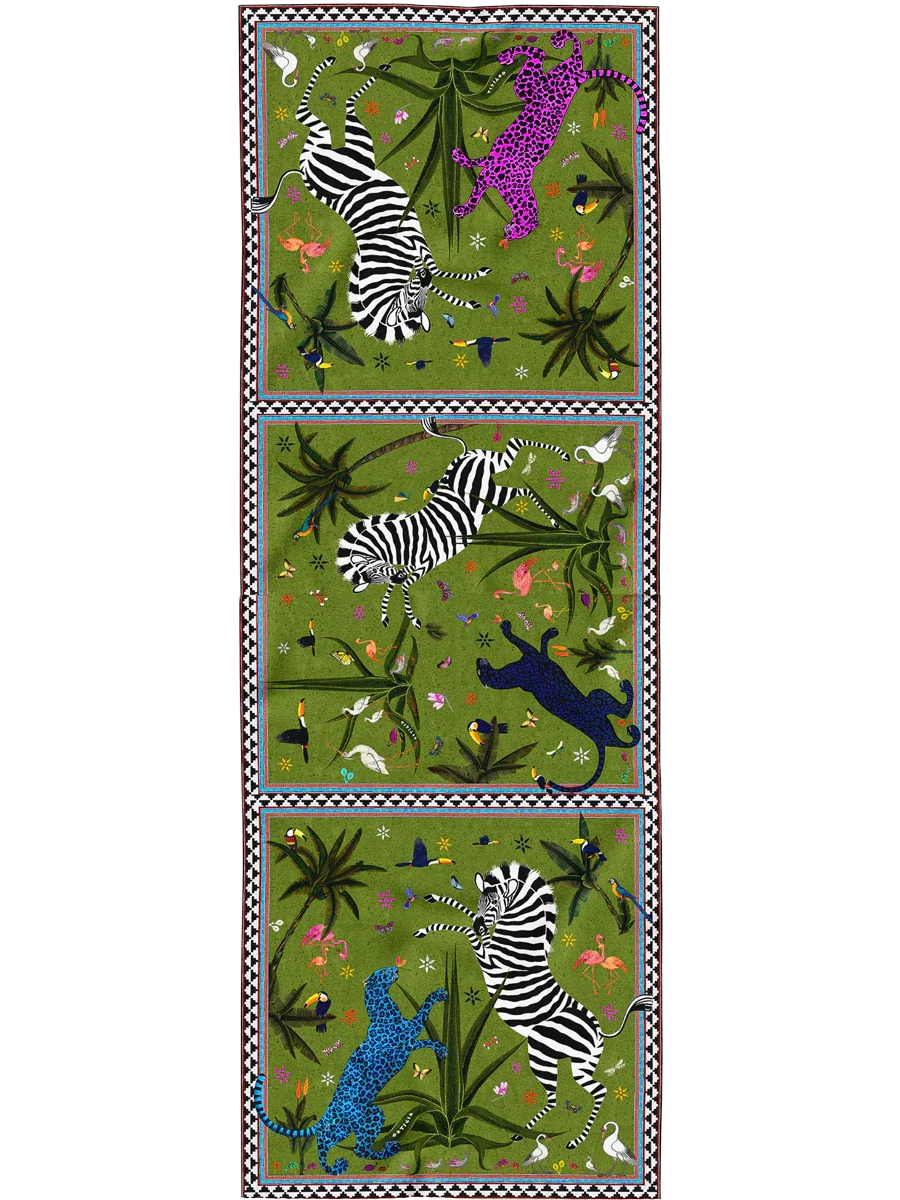 Jungle Green Silk Scarf