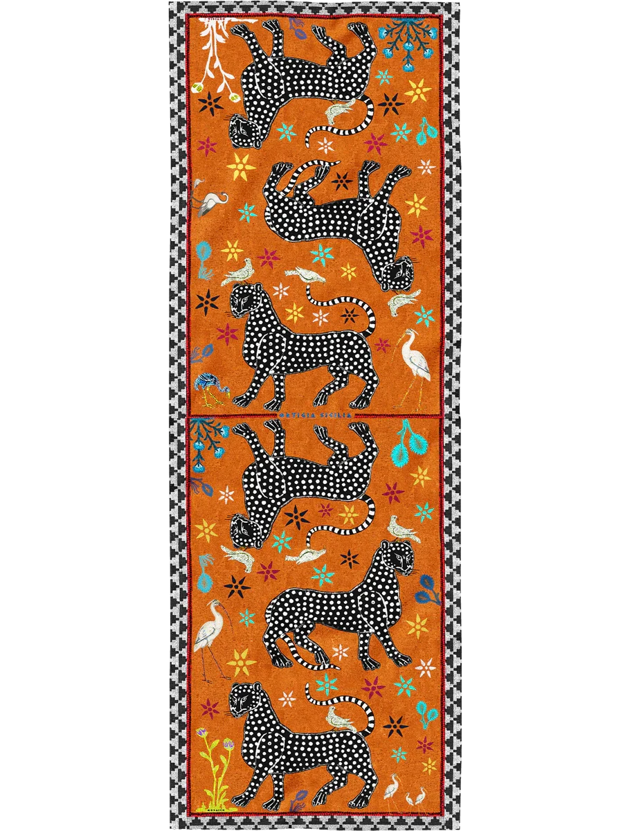 Ocelot Cashmere Blend Scarf Arancia/ Orange